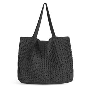 Crochet Tote Bag For Women, Crochet Mesh Beach Tote Bag Summer Vacation Aestheti